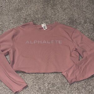Alphalete Women's Dusty Rose Crop Sweatshirt